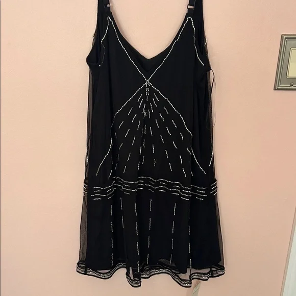 Abercrombie & Fitch Black Beaded Mesh Dress - Picture 4 of 4